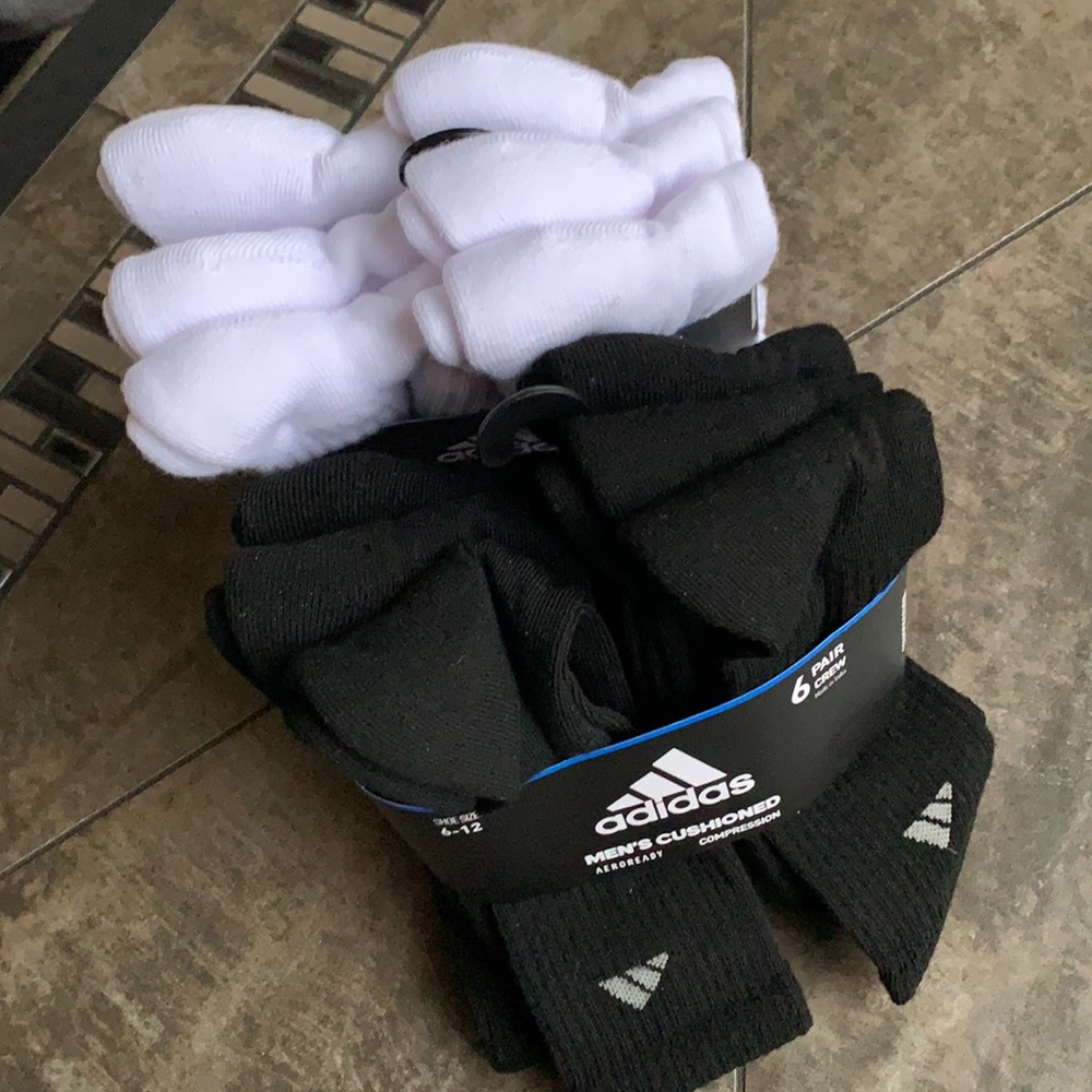 2packs-6pairssocks set Adidas Men’s Cushioned Crew - Picture 10 of 10